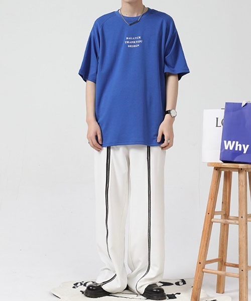 WESTBOY（ウエストボーイ）の「【WB ORIGINALS】Embroidered Drop Shoulder T-shirt WO22S4TP09（Tシャツ/カットソー・メンズ・ブラック/ホワイト/ベージュ/ブルー・XL/L/M）」の5枚目の写真
