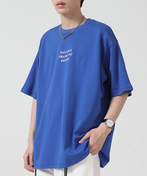 WESTBOY（ウエストボーイ）の「【WB ORIGINALS】Embroidered Drop Shoulder T-shirt WO22S4TP09（Tシャツ/カットソー・メンズ・ブラック/ホワイト/ベージュ/ブルー・XL/L/M）」の6枚目の写真