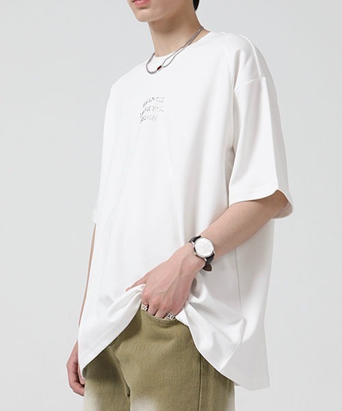 WESTBOY（ウエストボーイ）の「【WB ORIGINALS】Embroidered Drop Shoulder T-shirt WO22S4TP09（Tシャツ/カットソー・メンズ・ブラック/ホワイト/ベージュ/ブルー・XL/L/M）」の8枚目の写真
