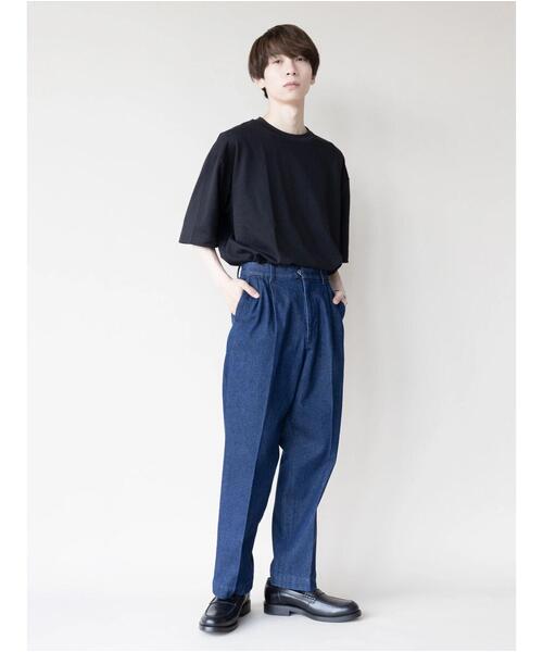 koe（コエ）の「【MENS】デニムタックスラックス*（デニムパンツ・メンズ・ライトインディゴブルー/ワンウォッシュ・M/L）」の22枚目の写真