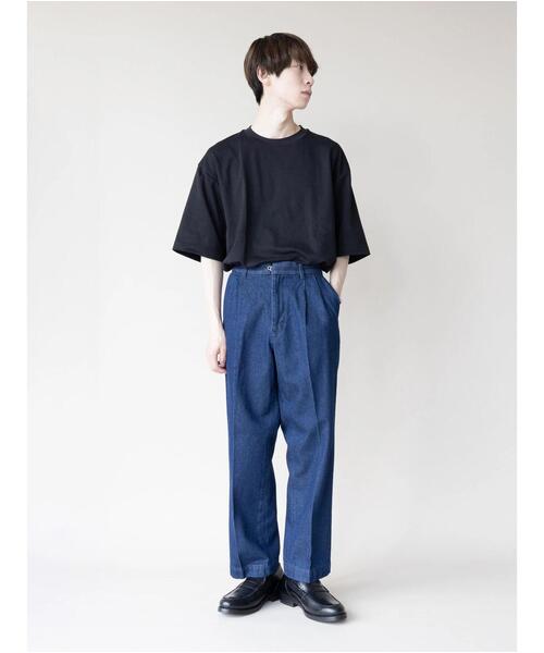 koe（コエ）の「【MENS】デニムタックスラックス*（デニムパンツ・メンズ・ライトインディゴブルー/ワンウォッシュ・M/L）」の20枚目の写真