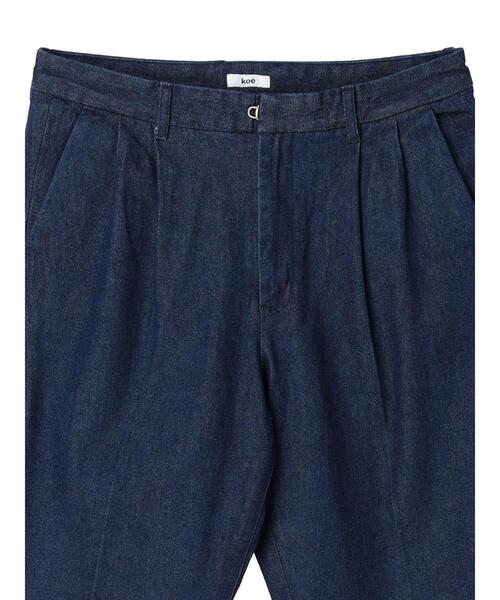 koe（コエ）の「【MENS】デニムタックスラックス*（デニムパンツ・メンズ・ライトインディゴブルー/ワンウォッシュ・M/L）」の17枚目の写真