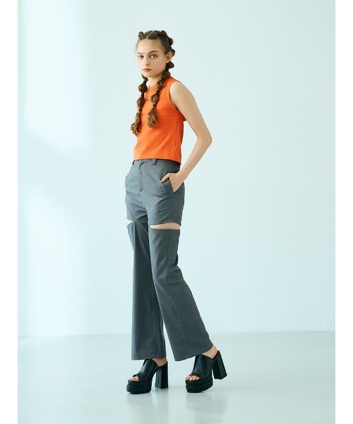 ENVYM（アンビー）の「コンパクトデザインＴＯＰＳ（Tシャツ/カットソー・レディース・オレンジ/ブラック/ホワイト・FREE）」の6枚目の写真