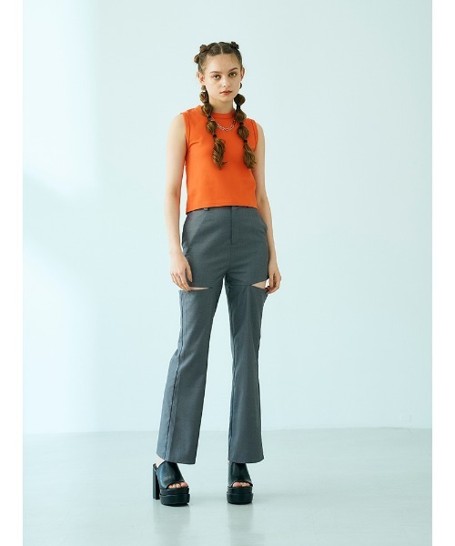 ENVYM（アンビー）の「コンパクトデザインＴＯＰＳ（Tシャツ/カットソー・レディース・オレンジ/ブラック/ホワイト・FREE）」の7枚目の写真