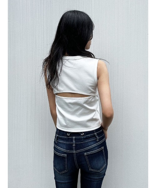 ENVYM（アンビー）の「コンパクトデザインＴＯＰＳ（Tシャツ/カットソー・レディース・オレンジ/ブラック/ホワイト・FREE）」の12枚目の写真