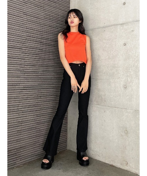 ENVYM（アンビー）の「コンパクトデザインＴＯＰＳ（Tシャツ/カットソー・レディース・オレンジ/ブラック/ホワイト・FREE）」の20枚目の写真