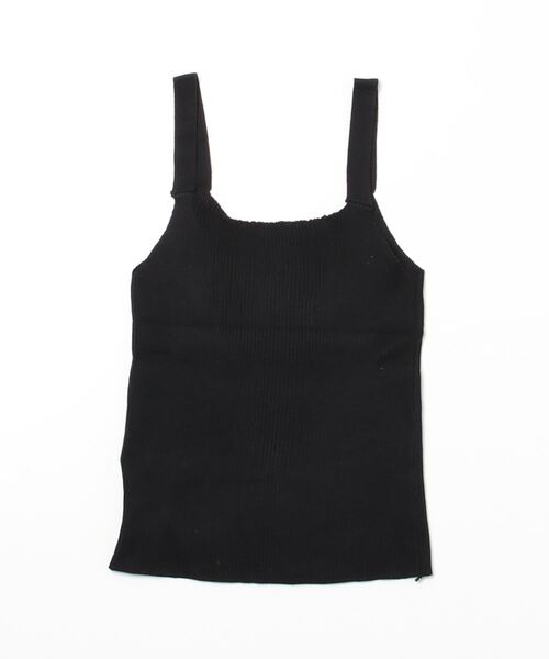 MAISON BREEZE（メゾンブリーズ）の「【MAISON BREEZE】ワイドストラップリブニットキャミソール SCCH140（タンクトップ・レディース・ホワイト/ブラック/グリーン/サックスブルー/イエロー・FREE）」の6枚目の写真