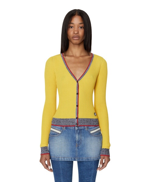 DIESEL（ディーゼル）の「レディース 長袖 ニット カーディガン（カーディガン/ボレロ・レディース・ブルー/ブラック/イエロー・LARGE/SMALL/X-LARGE/MEDIUM）」の18枚目の写真