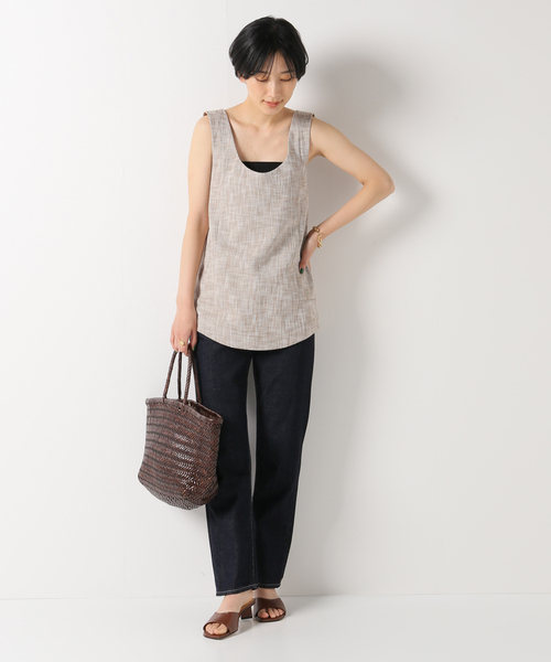 IENA（イエナ）の「【AERON /アーロン】メランジトップス（シャツ/ブラウス・レディース・ベージュ・38）」の2枚目の写真