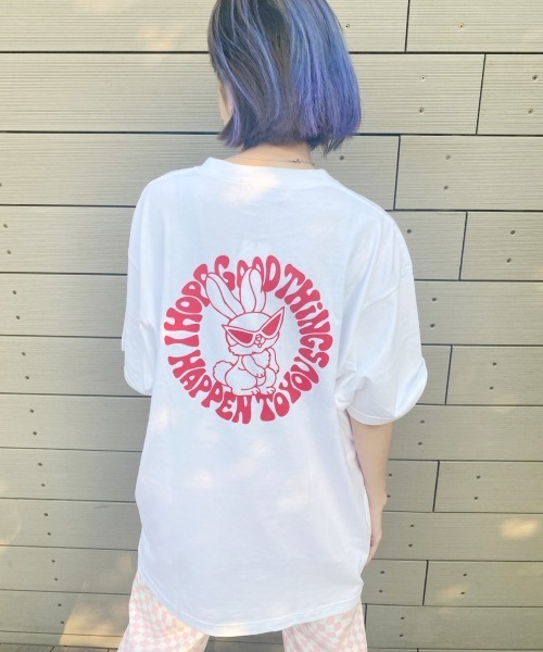 Candy Stripper（キャンディストリッパー）の「COOL BUNNY Tシャツ（Tシャツ/カットソー・レディース・ピンク/オフホワイト/ブラック・2）」の2枚目の写真