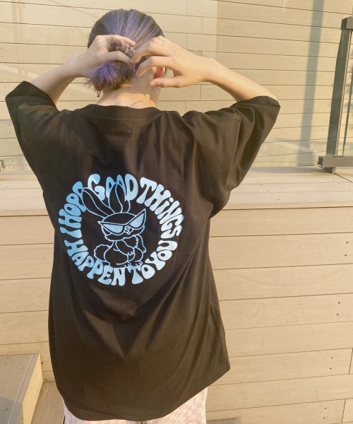 Candy Stripper（キャンディストリッパー）の「COOL BUNNY Tシャツ（Tシャツ/カットソー・レディース・ピンク/オフホワイト/ブラック・2）」の3枚目の写真