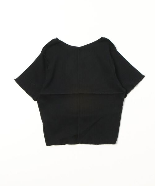 Figments(フィグメンツ)の「オーバーステッチチビTシャツ(Tシャツ/カットソー・レディース・カーキ/ホワイト/ブラック・FREE)」の14枚目の写真