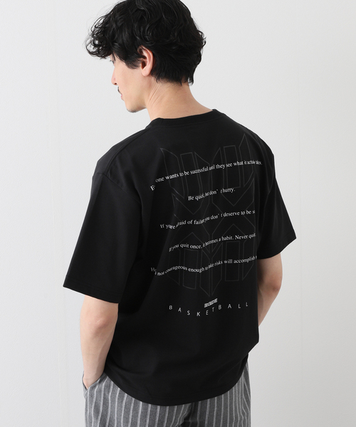 B.C STOCK（ベーセーストック）の「3x3 バックプリントTシャツ（Tシャツ/カットソー・メンズ・グレー/ホワイト系その他/ブラック・LARGE/X-LARGE/MEDIUM）」の4枚目の写真