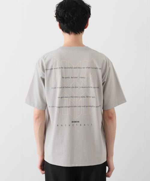 B.C STOCK（ベーセーストック）の「3x3 バックプリントTシャツ（Tシャツ/カットソー・メンズ・グレー/ホワイト系その他/ブラック・LARGE/X-LARGE/MEDIUM）」の10枚目の写真