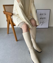 y/m by misato | スクエアトゥーロングブーツ(ブーツ)