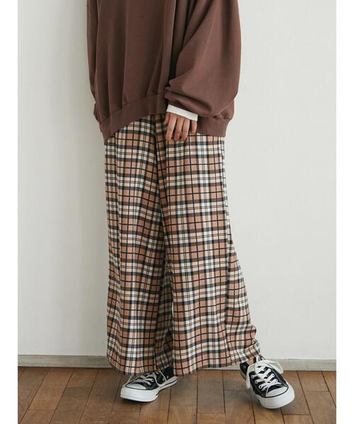 CRAFT STANDARD BOUTIQUE(クラフトスタンダードブティック)の「チェックイージーパンツ *◆(その他パンツ・レディース・ベージュ/グリーン・FREE)」の12枚目の写真