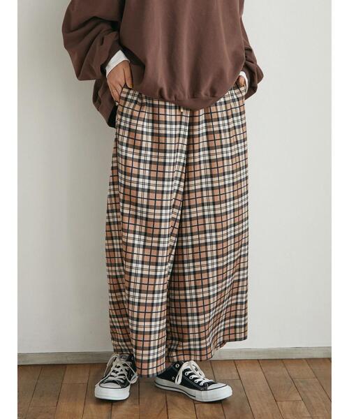 CRAFT STANDARD BOUTIQUE(クラフトスタンダードブティック)の「チェックイージーパンツ *◆(その他パンツ・レディース・ベージュ/グリーン・FREE)」の14枚目の写真