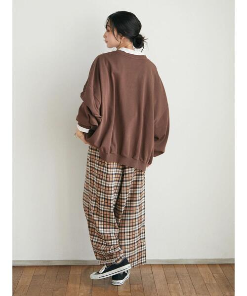 CRAFT STANDARD BOUTIQUE(クラフトスタンダードブティック)の「チェックイージーパンツ *◆(その他パンツ・レディース・ベージュ/グリーン・FREE)」の6枚目の写真