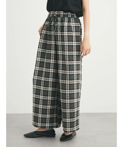 CRAFT STANDARD BOUTIQUE(クラフトスタンダードブティック)の「チェックイージーパンツ *◆(その他パンツ・レディース・ベージュ/グリーン・FREE)」の7枚目の写真