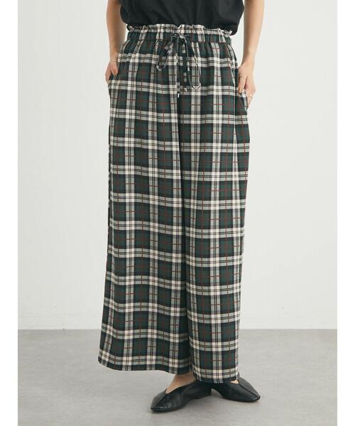 CRAFT STANDARD BOUTIQUE(クラフトスタンダードブティック)の「チェックイージーパンツ *◆(その他パンツ・レディース・ベージュ/グリーン・FREE)」の8枚目の写真