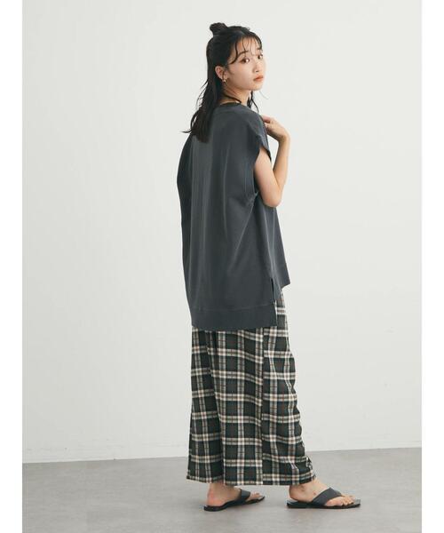 CRAFT STANDARD BOUTIQUE(クラフトスタンダードブティック)の「チェックイージーパンツ *◆(その他パンツ・レディース・ベージュ/グリーン・FREE)」の10枚目の写真
