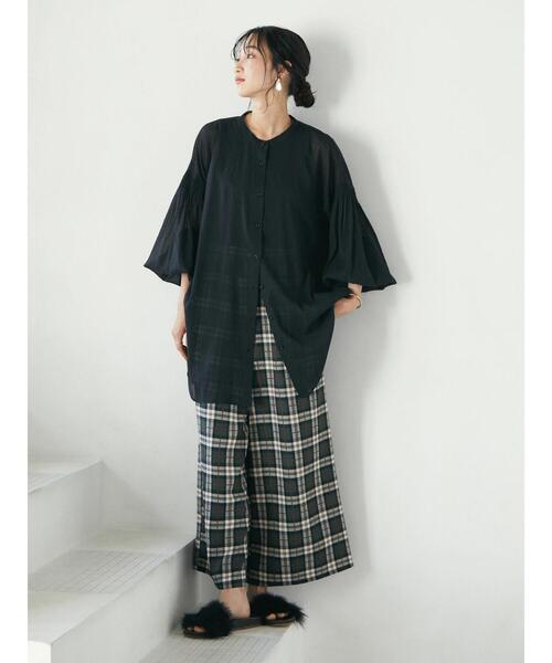CRAFT STANDARD BOUTIQUE(クラフトスタンダードブティック)の「チェックイージーパンツ *◆(その他パンツ・レディース・ベージュ/グリーン・FREE)」の15枚目の写真