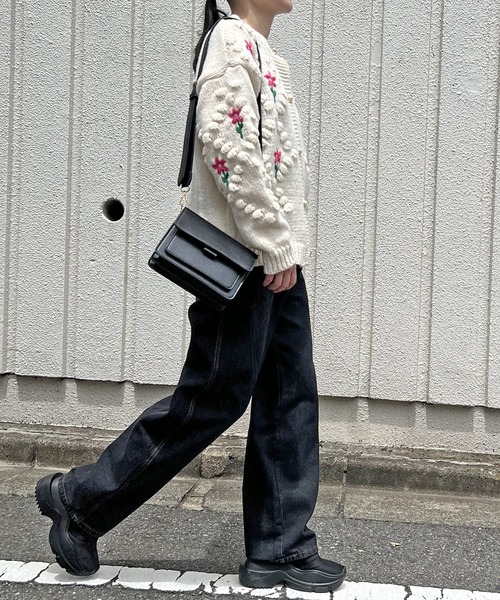 Jewelobe（ジュエローブ）の「花刺繍レトロモコモコカーディガン（カーディガン/ボレロ・レディース・アイボリー・FREE）」の8枚目の写真