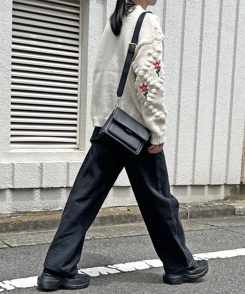 Jewelobe（ジュエローブ）の「花刺繍レトロモコモコカーディガン（カーディガン/ボレロ・レディース・アイボリー・FREE）」の9枚目の写真