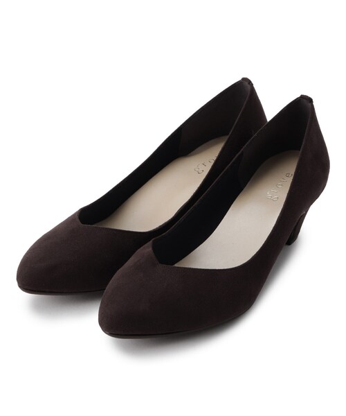 grove（グローブ）の「【ふわっと心地よい足入れ】やわここち（R）Vカットパンプス（日本製）（パンプス・レディース・ブラック/ベージュ系その他7/ブラック系3/ダークブラウン系7/ブルー系7/ライトベージュ/ピンク系その他/チャコール/ブラック系6/オフホワイト・50/10/40/35/45/30/25/15 /20/55）」の6枚目の写真