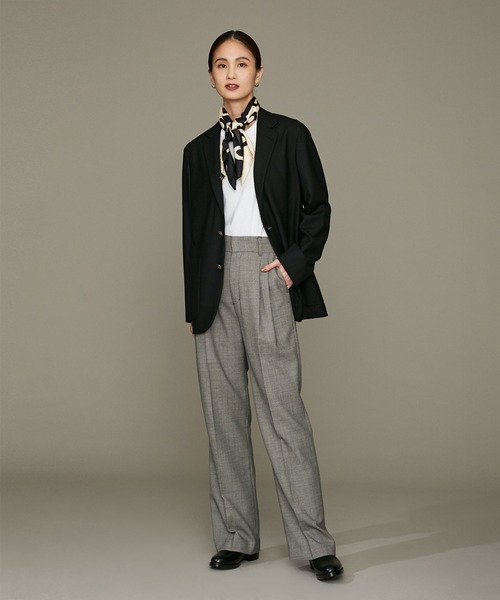 NANO universe（ナノユニバース）の「LB.01/バーズアイ2タックパンツ（スラックス・レディース・ブラック・Ⅰ/Ⅱ）」の5枚目の写真