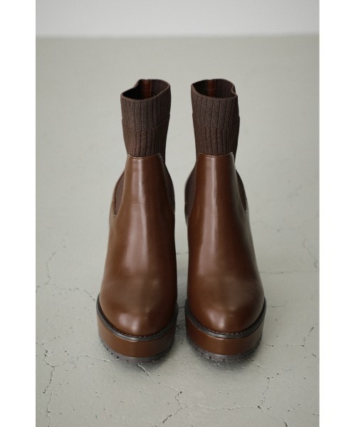 AZUL by moussy(アズールバイマウジー)の「SOCKS HEEL BOOTS Ⅱ/ソックスヒールブーツⅡ(ブーツ・レディース・ブラック/ブラウン・SMALL/MEDIUM/LARGE/LL)」の16枚目の写真
