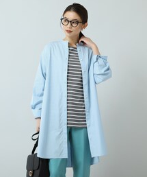 UNTITLED | ◆【一枚着からレイヤードまで】セーヌコットンブロード チュニックシャツ＜洗える／防シワ加工／カラバリ豊富＞(チュニック)