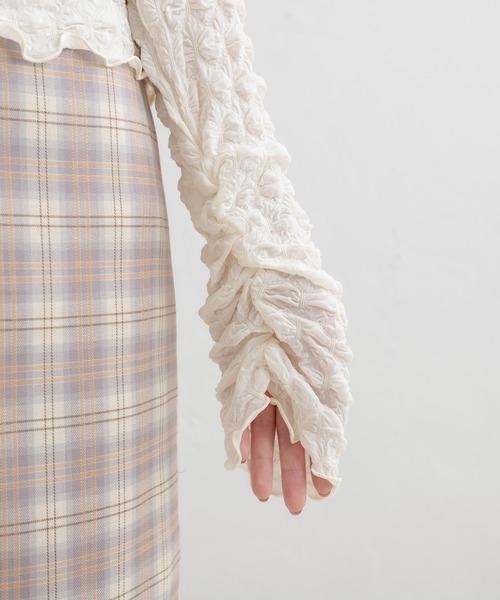 OLIVE des OLIVE（オリーブデオリーブ）の「ぽこぽこインナー（Tシャツ/カットソー・レディース・オフホワイト/ブラック・FREE）」の22枚目の写真