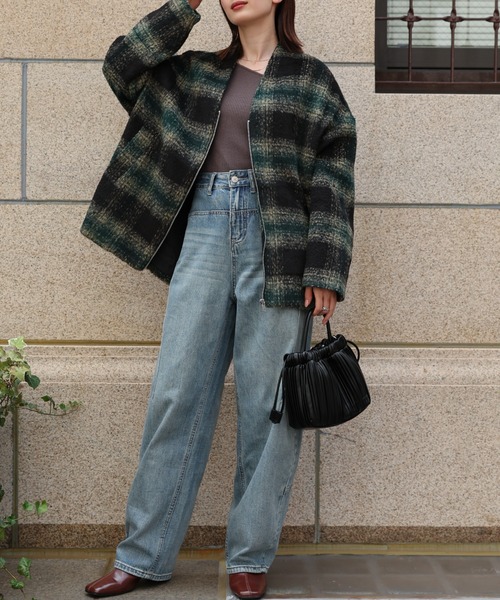 model：162cm　着用サイズ：F
