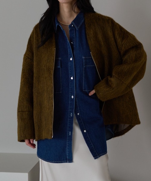 ＜新色マスタード＞
model：161cm
着用サイズ：FREE