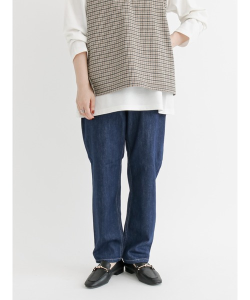 Lugnoncure（ルノンキュール）の「5ポケットデニムパンツ（デニムパンツ・レディース・ネイビー/オフホワイト/ブルー・SMALL/MEDIUM/LARGE）」の3枚目の写真