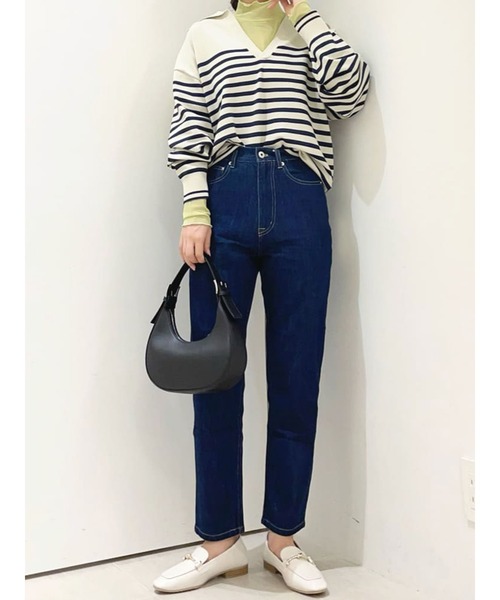 Lugnoncure（ルノンキュール）の「5ポケットデニムパンツ（デニムパンツ・レディース・ネイビー/オフホワイト/ブルー・SMALL/MEDIUM/LARGE）」の5枚目の写真