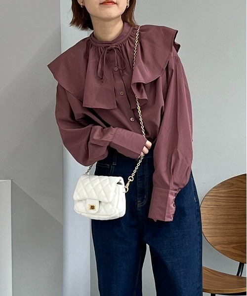 un dix cors（アンディコール）の「チェーンキルティングバッグ（ショルダーバッグ・レディース・ブラック/ホワイト/グリーン/ブルー・FREE）」の2枚目の写真