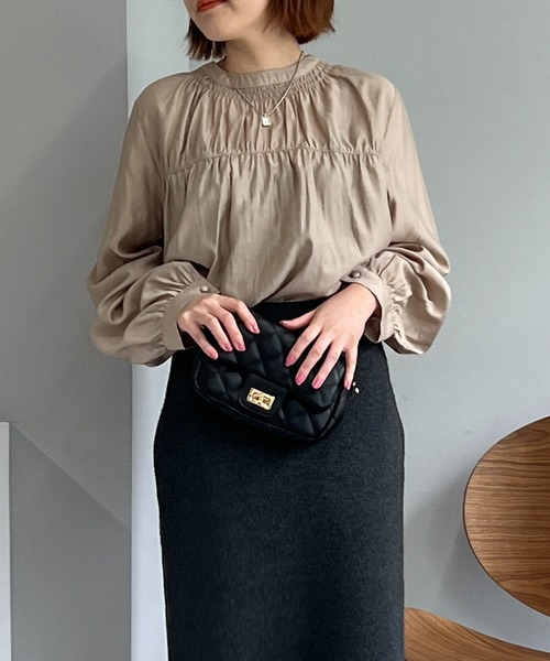 un dix cors（アンディコール）の「チェーンキルティングバッグ（ショルダーバッグ・レディース・ブラック/ホワイト/グリーン/ブルー・FREE）」の8枚目の写真