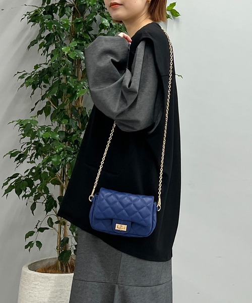 un dix cors（アンディコール）の「チェーンキルティングバッグ（ショルダーバッグ・レディース・ブラック/ホワイト/グリーン/ブルー・FREE）」の22枚目の写真