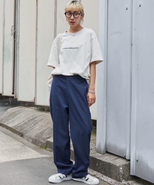 Auntie Rosa Holiday(アンティローザホリデー)の「ベーシックハイライズチノ(チノパンツ・レディース・ネイビー/キャメル・MEDIUM/SMALL)」の2枚目の写真