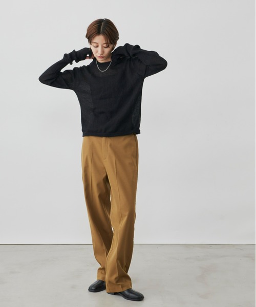 Auntie Rosa Holiday(アンティローザホリデー)の「ベーシックハイライズチノ(チノパンツ・レディース・ネイビー/キャメル・MEDIUM/SMALL)」の21枚目の写真
