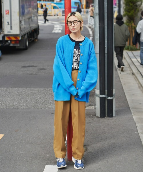 Auntie Rosa Holiday(アンティローザホリデー)の「ベーシックハイライズチノ(チノパンツ・レディース・ネイビー/キャメル・MEDIUM/SMALL)」の6枚目の写真