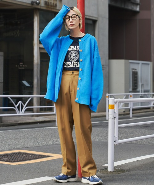Auntie Rosa Holiday(アンティローザホリデー)の「ベーシックハイライズチノ(チノパンツ・レディース・ネイビー/キャメル・MEDIUM/SMALL)」の4枚目の写真