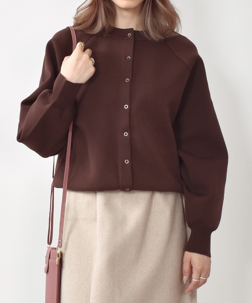 Felt-Maglietta（フェルトマリエッタ）の「ライトスポンディッシュカーディガン（カーディガン/ボレロ・レディース・オレンジ/グリーン/ブラック/アイボリー/ブラウン・MEDIUM）」の4枚目の写真