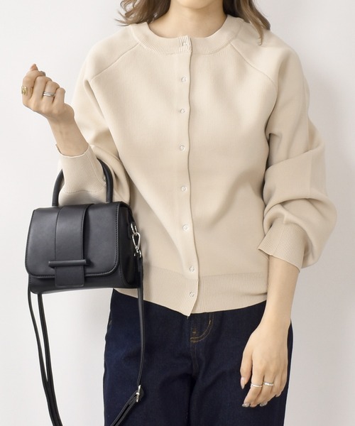 Felt-Maglietta（フェルトマリエッタ）の「ライトスポンディッシュカーディガン（カーディガン/ボレロ・レディース・オレンジ/グリーン/ブラック/アイボリー/ブラウン・MEDIUM）」の2枚目の写真