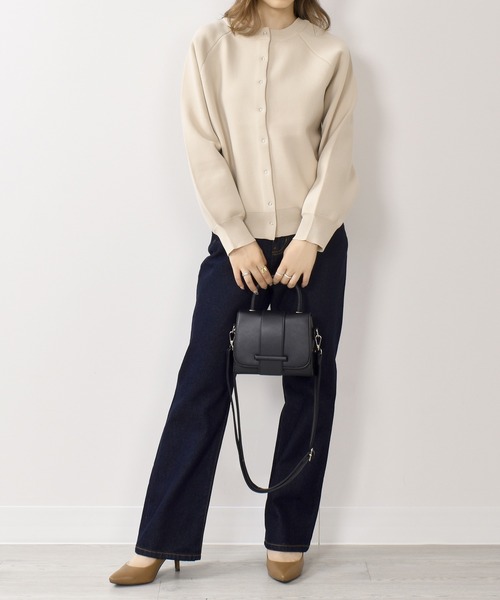 Felt-Maglietta（フェルトマリエッタ）の「ライトスポンディッシュカーディガン（カーディガン/ボレロ・レディース・オレンジ/グリーン/ブラック/アイボリー/ブラウン・MEDIUM）」の6枚目の写真