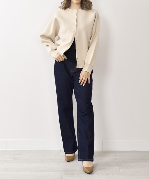 Felt-Maglietta（フェルトマリエッタ）の「ライトスポンディッシュカーディガン（カーディガン/ボレロ・レディース・オレンジ/グリーン/ブラック/アイボリー/ブラウン・MEDIUM）」の9枚目の写真