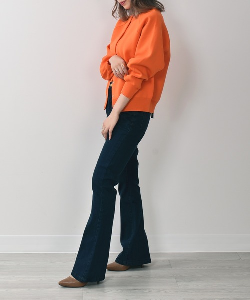 Felt-Maglietta（フェルトマリエッタ）の「ライトスポンディッシュカーディガン（カーディガン/ボレロ・レディース・オレンジ/グリーン/ブラック/アイボリー/ブラウン・MEDIUM）」の21枚目の写真