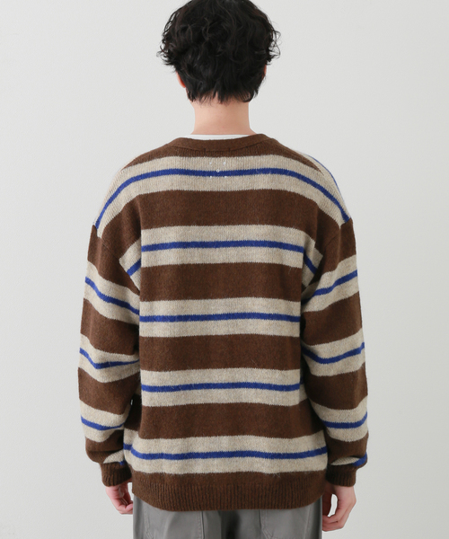 セール】【POP TRADING COMPANY】striped cardigan（カーディガン